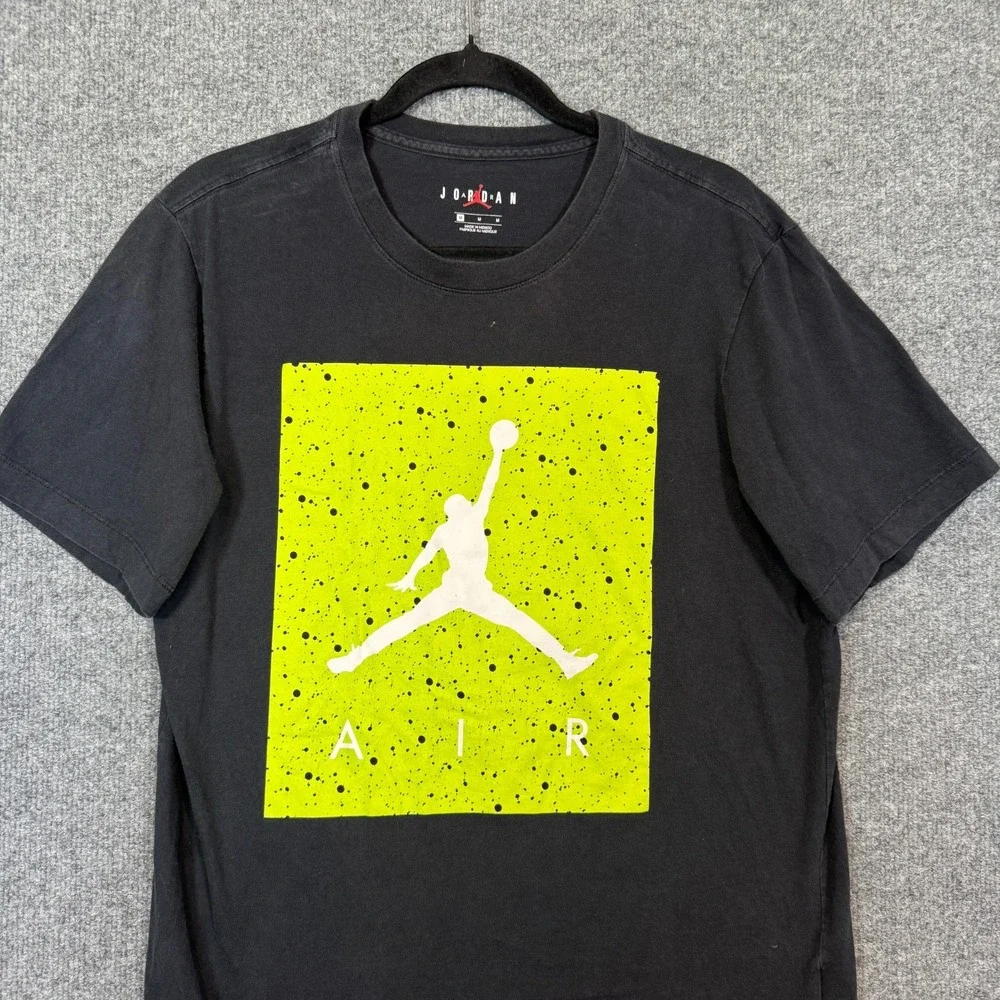 Jordan Shirt Mens Medium Green Speckle Short Sleeve Crewneck‎ Tshirt Jumpman
